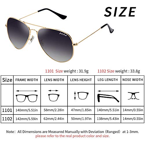 Image of grey jack Polarized Aviator Sunglasses lightweight Stylish Glasses for Men Women UV Protection S110102