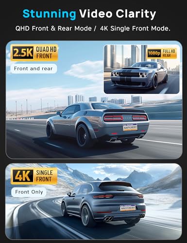 Navycrest 5G WiFi Dash Cam Front and Rear with 64GB Card, Dash Camera for Cars 2.5K/1440p Front and 1080P Rear, Dashcams for Cars Loop Recording, Gravity Sensor, 24Hours Parking Mode, Silver Navycrest 5G WiFi Dash Cam Front and Rear with 64GB Card, Dash Camera for Cars 2.5K/1440p Front and 1080P Rear, Dashcams for Cars Loop Recording, Gravity Sensor, 24Hours Parking Mode, Silver