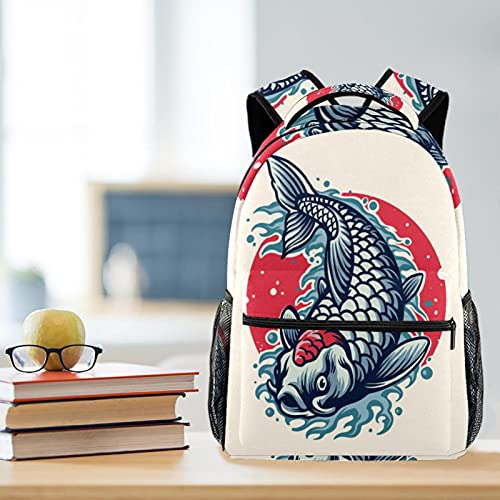 Sac à dos décontracté feuilles vertes multicolore au design végétal unique - 6