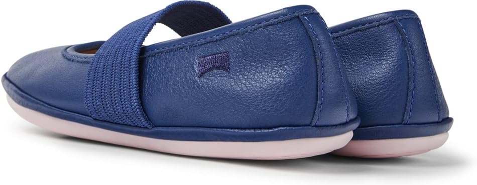 Camper Kids Girls Ballet Flat, Medium Blue, 9 Toddler
