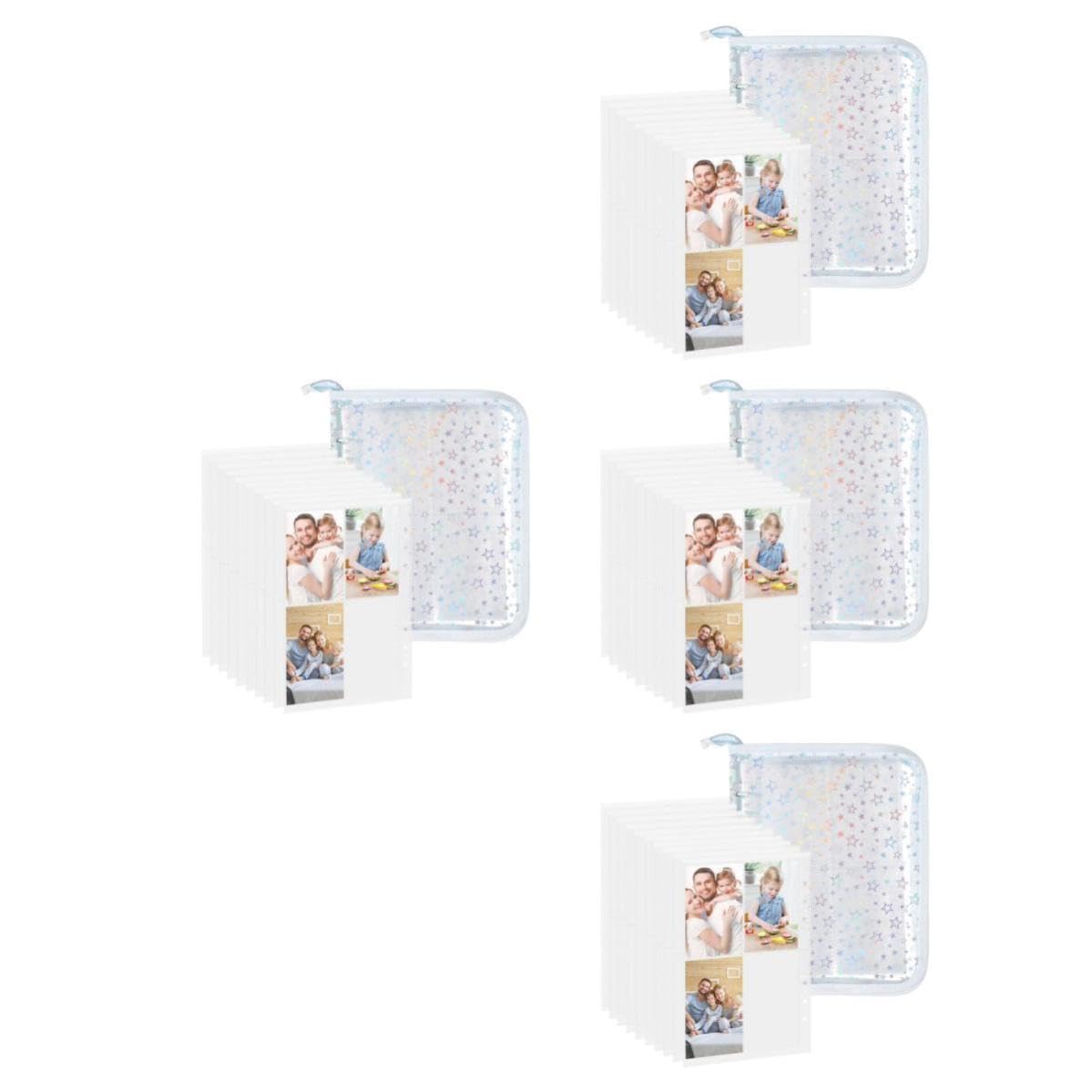 Operitacx 4 Pezzi Album con Zip A5 in Pvc per Carte e Piccoli Ricordi | Organizzazione e Display per Carte Kpop, Ampia Capienza, Protezione Extra, Formato Compatto