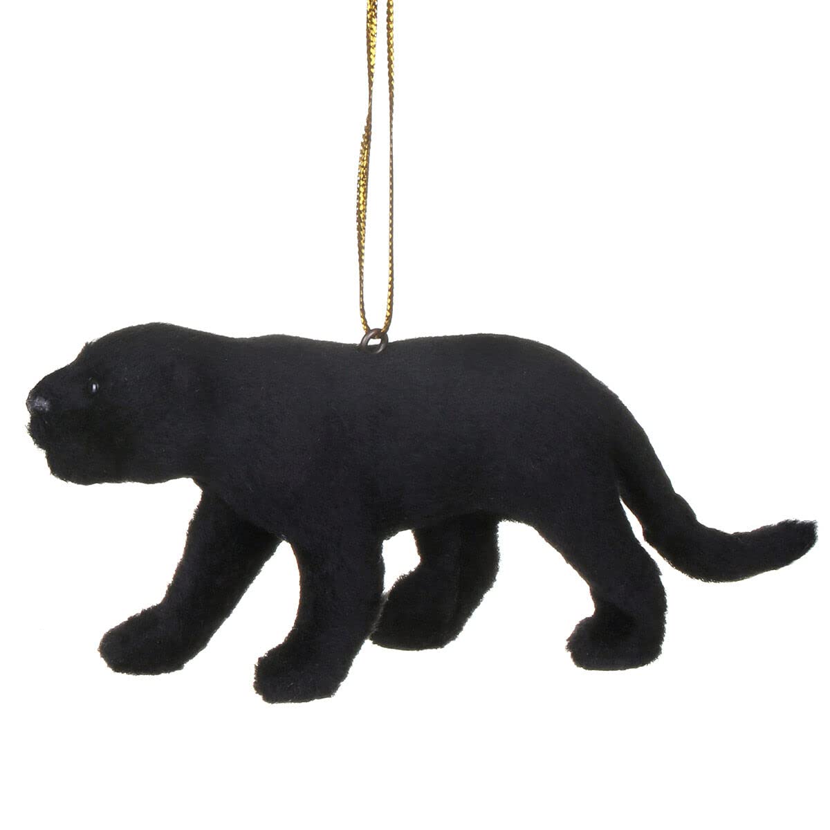 Gisela Graham Black Faux Fur Panther Hanging Decoration