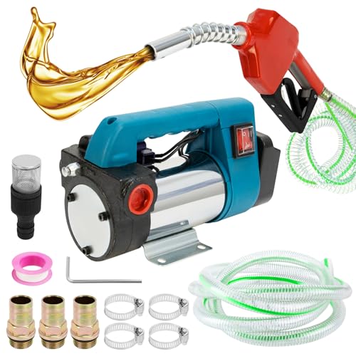 Pompe de Transfert Diesel sans Fil, Pompe de Transfert de Carburant Portable Compatible avec Makita Batteria 18V, 45L/min, 300W, Auto-Amorçante, Pompe à...