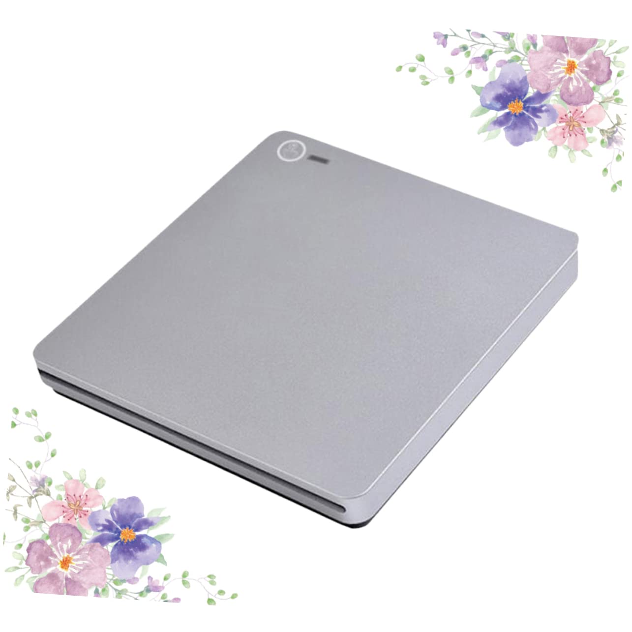 POPETPOP Graveur DVD Externe Double Interface USB 3.0 et Type-c, Plastique Argenté, Transmission Rapide et Faible Bruit, pour Usage Bureau et Maison