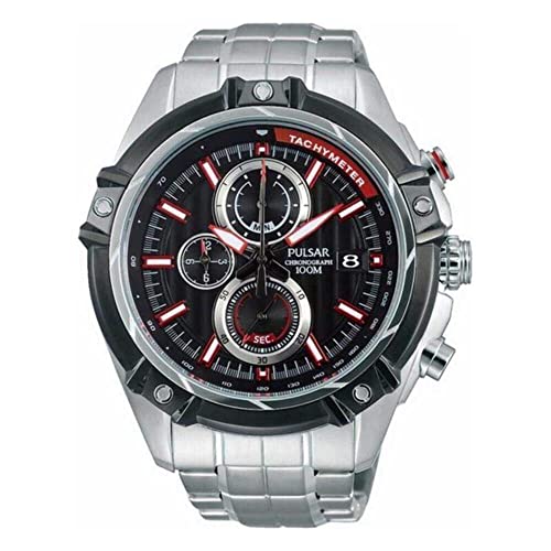 Pulsar Homme Chronographe Quartz Montre avec Bracelet en Acier Inoxydable PV6001X1
