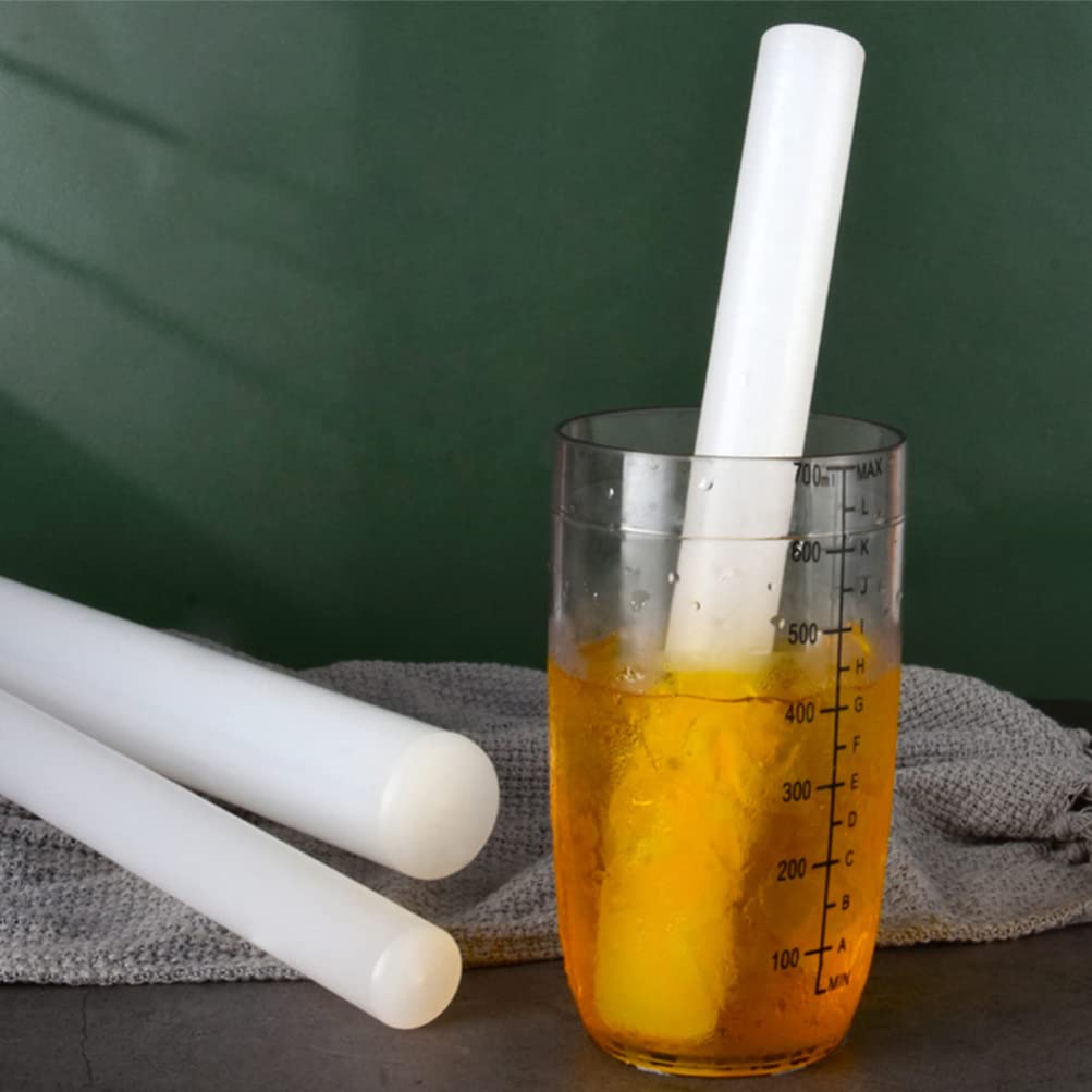 Hemoton Ergonomic Lemon Hammer Ice Crushed Bar Lemon Pestle Plastic Stirring Rod Bar Accessory Set