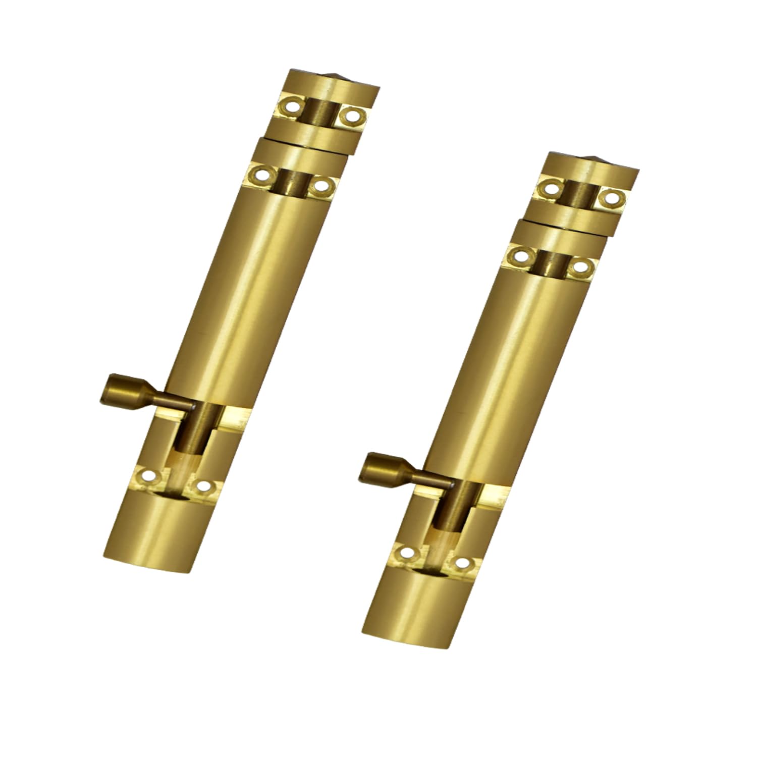 EMBROS Aluminium Tower Bolt 4 Inch for Main Door and Bathroom/Door Latch for Office/Chitakani for Bedroom/Kundi for Windows/Chitkini for Home Easy to Fit. (4 INCH PACK of 2, GOLD)