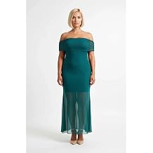 Kad n B y k Beden Carmen Yaka T l  rme Bodycon Maxi Elbise Kolsuz Zarif G nl k Rahat Modern  k