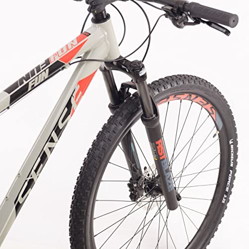 Bicicleta Mtb Sense Fun Evo 2023 Freio Hidráulico 2x9 Velocidades Alívio Cor:Cinza/Vermelho;Tamanho: