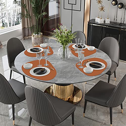 Punkspace Placemats Set Of 4,Faux Leather Placemats For Kitchen Table And Dining Room,Waterproof Heat Resistant Outdoor Indoor Place Mats,Curry #TOP2
