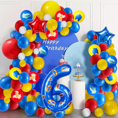 Image of number 40 inch blue and gold ring balloon set birthday number decoration aluminum film balloon suitable for boys and girls blue theme party cartoon party decoration supplies (6)