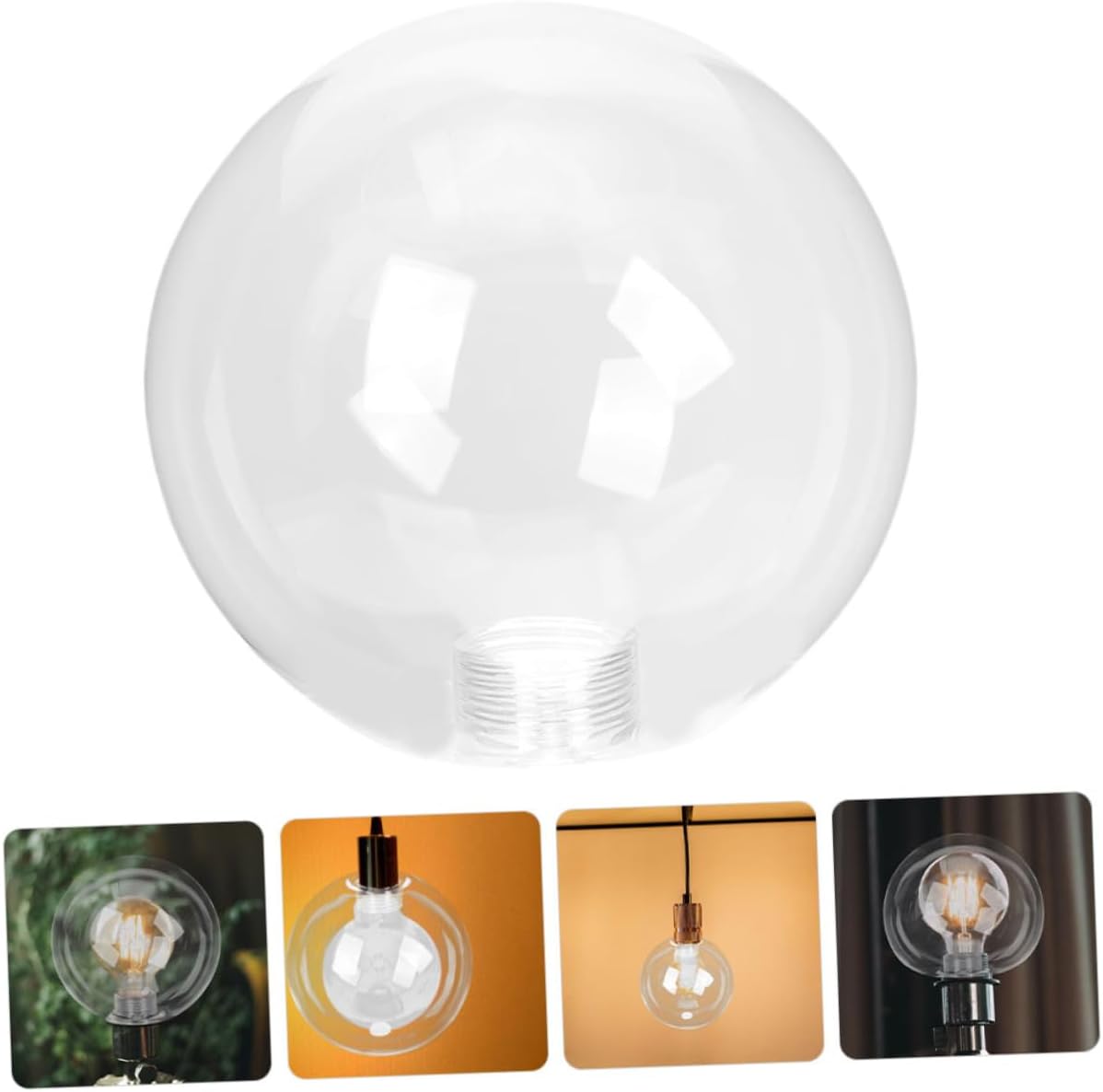 Gadpiparty G9 Glass Globe Lamp Shade Round Glass Light Cover for Ceiling Fixtures Replacement Lampshade Elegant Light Shade for Home Decor