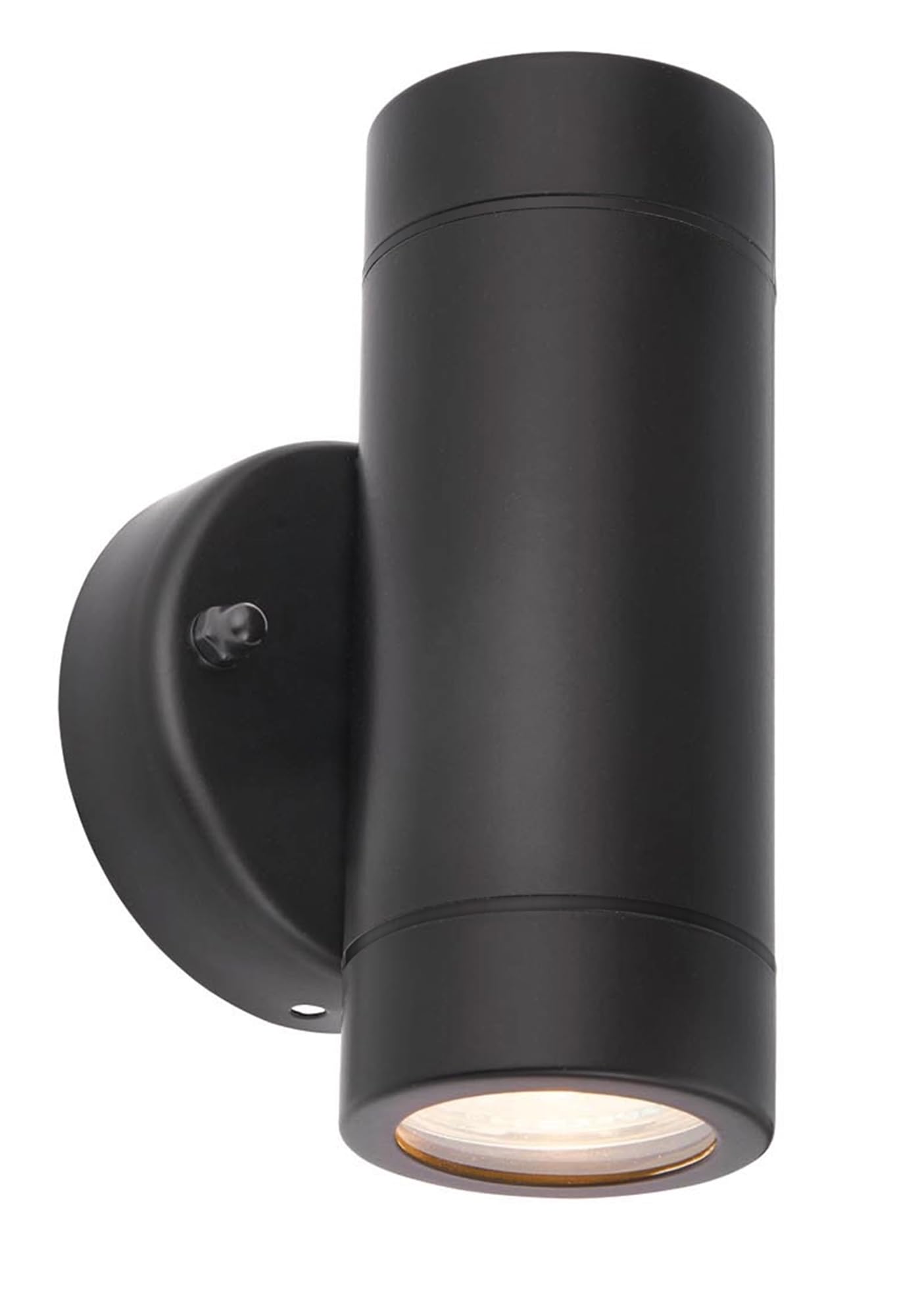 National Lighting Palin Matt Black Steel External Up/Down Outdoor Security GU10 Wall Light IP44 Rated