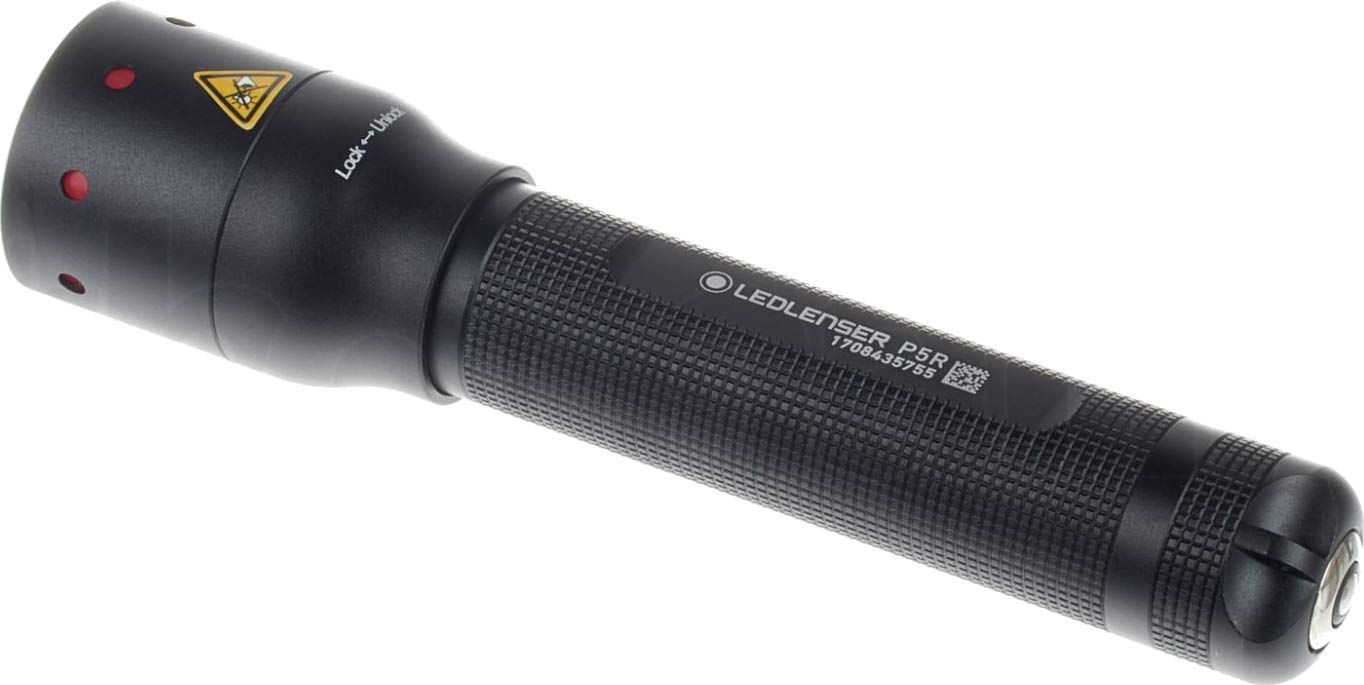 LED Lenser P5R Kleine LED-Taschenlampe, Schwarz, Aluminium, IPX4, 1 x LED-Lampe