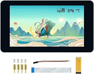 LIANXUE Tela IPS de 7 polegadas para RaspberryPi4B/3B+ Resolução 800 x 480 Painel de Controle de Toque Capacitivo 7 Polegadas LCD IPS Tela sensível ao toque 800 x 480 Resolução Display