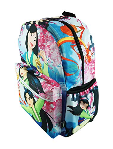 Disney Princess Mulan Deluxe Oversize Print Large 16" Backpack with Laptop Compartment - A197333
