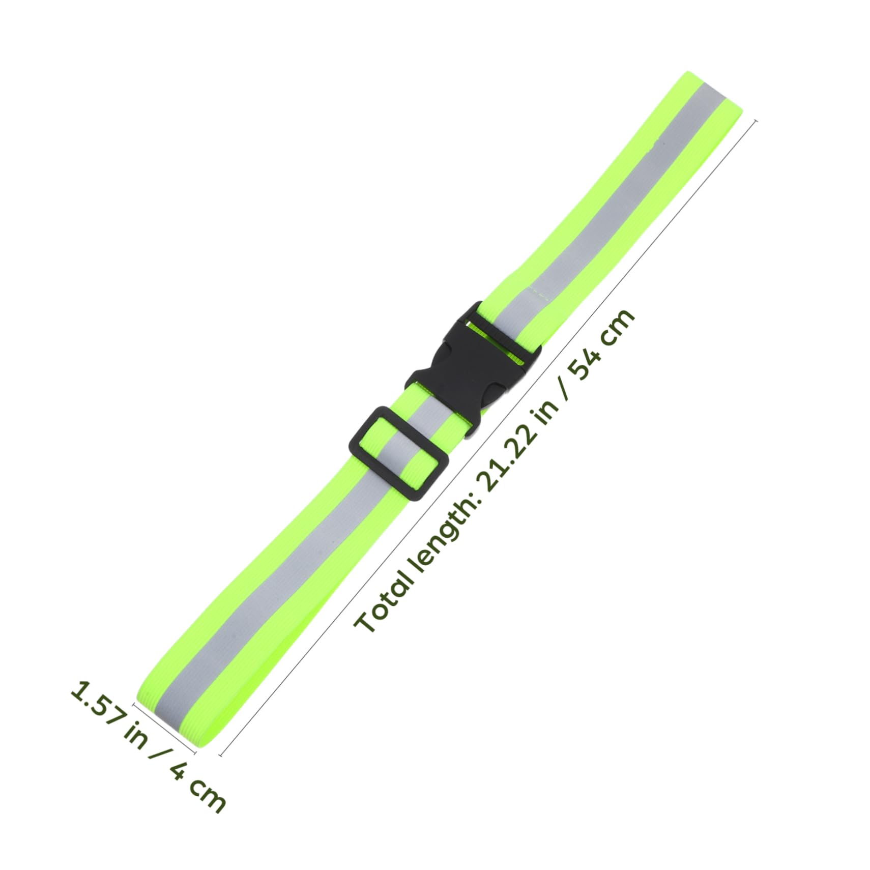 JOINPAYA Reflective Safety Belt Adjustable Elastic High Visibility Gear for Cycling Walking Riding Reflectivity Fluorescent Green for Night Use Outdoor Activities
