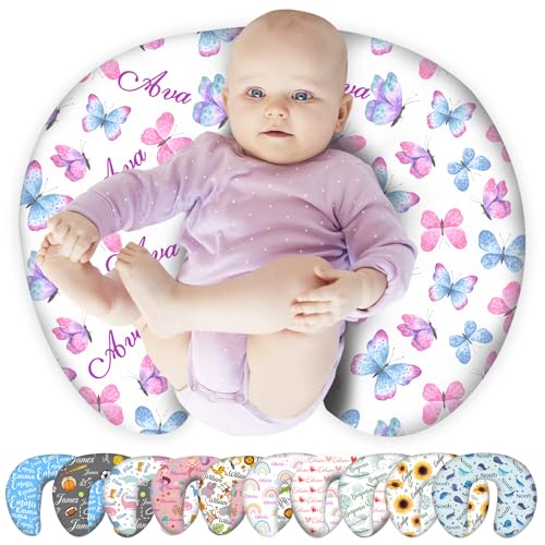 Custom Baby Nursing Pillow Cover Personalized Nursing Pillow for Breastfeeding Baby Boy Girl Newborn Essentials