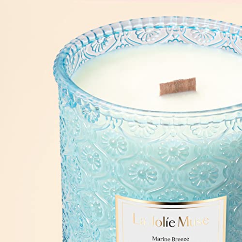 Scented Candles 19.4Oz /550g Large Candle Gifts for Women Marine Breeze Scented Candle Gift, Natural Soy Wax Candle for Home, 90 Hour Long Burning Time - Image 7