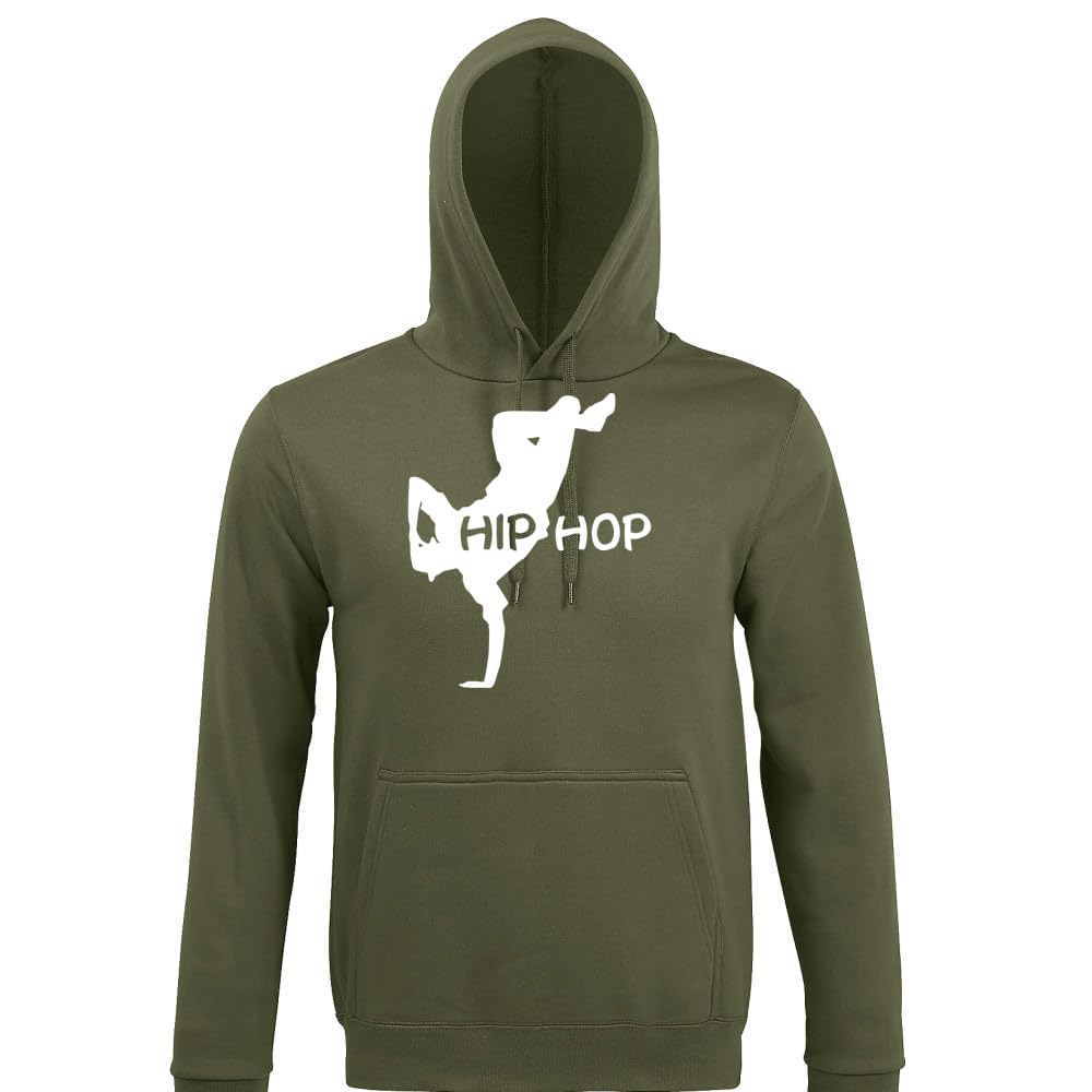 Hip Hop - Felpa con cappuccio da uomo, esercito, XXXXL