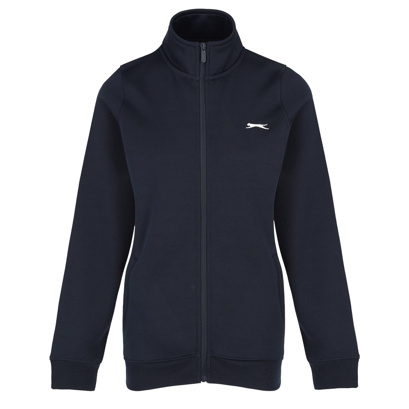 Slazenger Womens Fitted Full Zip Through Jacket Outerwear Top Navy M