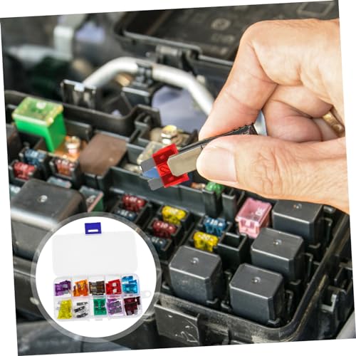 Juego de 50 fusibles mini automotrices para automóvil, kit de repuesto miniatura 6