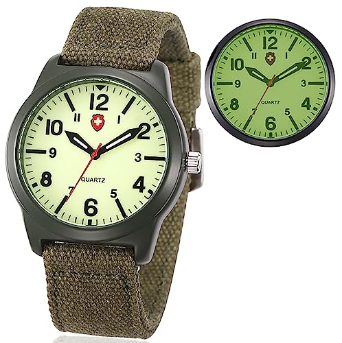 Image of Gosasa Unisex Military Watches Sport Textile Nylon Strap Stylish Men Watch Luminous Fashion Watches Analog Display Quartz Waterproof Casual Wristwatch