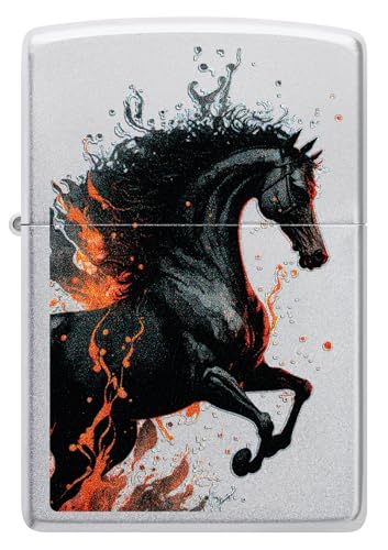 Encendedor Zippo Horse con Fuego Satinado miniatura 2