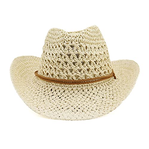 Chapeau de cowgirl d'été ajouré idéal pour la plage et les festivals en plein air