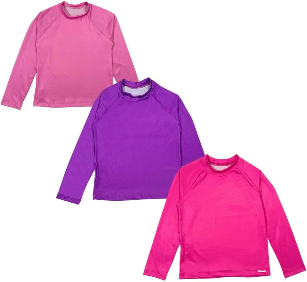 Kit 3 Camisas Blusas Manga Longa Proteção Solar uv infantil