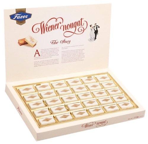 Caramelo de chocolate con leche Karl kuiWiener Nougat con suave almendra crujiente caja de regalo de 210 g [Paquete 3]
