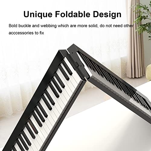 Clavier de piano 88 touches Piano numérique pliable Haut-parleur stéréo intégré Batterie rechargeable avec connexion MIDI Bluetooth Piano électrique professionnel adapté aux débutants - Les Beatles, Paul McCartney, John Lennon, RIngo Starr, George Harrison Clavier de piano 88 touches Piano numérique pliable Haut-parleur stéréo intégré Batterie rechargeable avec connexion MIDI Bluetooth Piano électrique professionnel adapté aux débutants – Image 4