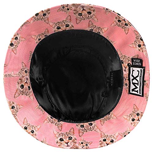 Chapéu Bucket Hat MXC BRASIL Original Gatinho Cat Gato Tamanho:Único;Cor:Rosa