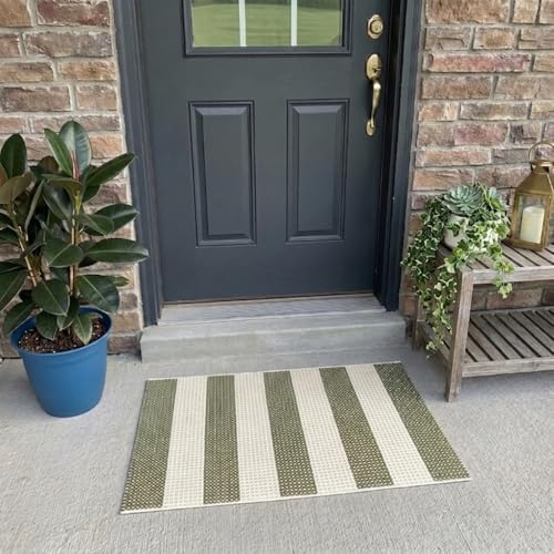 Tapete para puerta LEEVAN 2x3 pies, algodón y poliéster miniatura 1