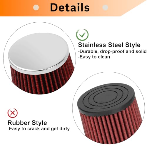Image of 212cc Upgraded Air Filter Adapter Kit for Predator 196cc 212cc for Baja Motorsports MB165 for Coleman BT200X CT200U KT196 6.5Hp Clone Engine Mini Bike Go Kart -Red