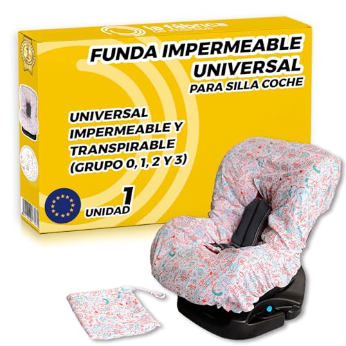 Funda Silla Coche Bebe Universal Impermeable y Transpirable – Funda Silla Coche Bebe Apta para Grupo 0, 1, 2, 3 – Fundas Sillita Protectoras y Antitérmicas – Protector Sillas Bebé Coches