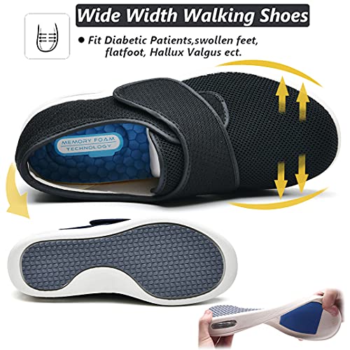 W&LESVAGO Women's Wide Width Diabetic Shoes, Breathable Lightweight Walking Sneakers for Edema Arthritis Swollen Feet3