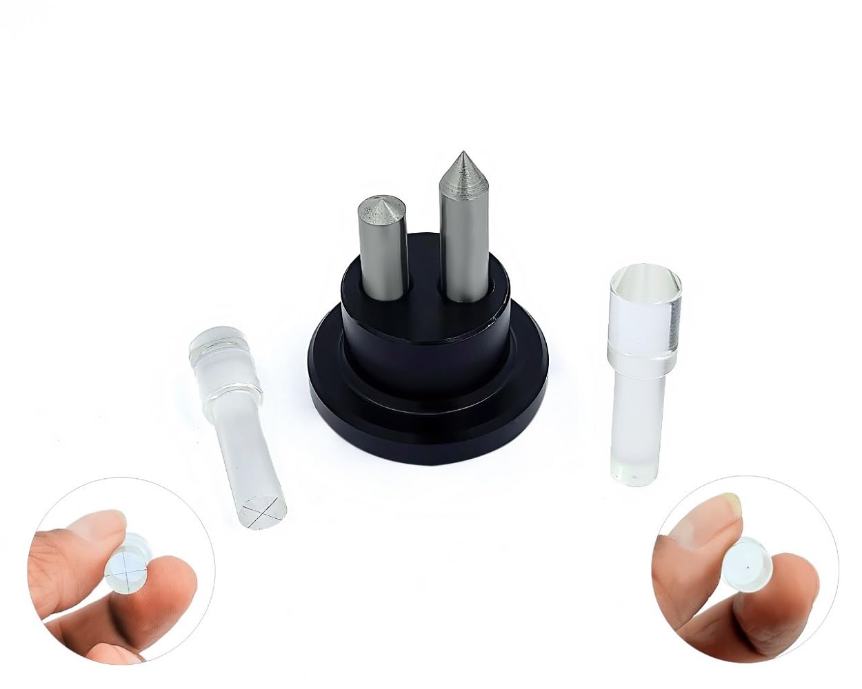 Optisches Stanzer-Set mit Stanzen, Linsen und automatischem Körner aus Legiertem Stahl