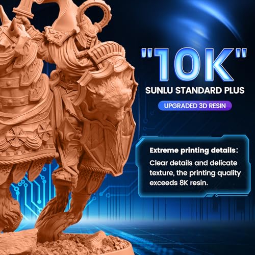 Image of SUNLU 10K Red Wax 3D Printer Resin, High Precision 405nm UV-Curing Resin with Delicate Texture for MSLA /DLP /LCD 3D Printing, 2000g Red Wax Resin