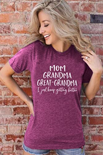 Grandma Shirts for Women Mom Grandma Great Grandma Graphic Tshirts Grandmom Gifts Tops Casual Gigi Tees Shirt2