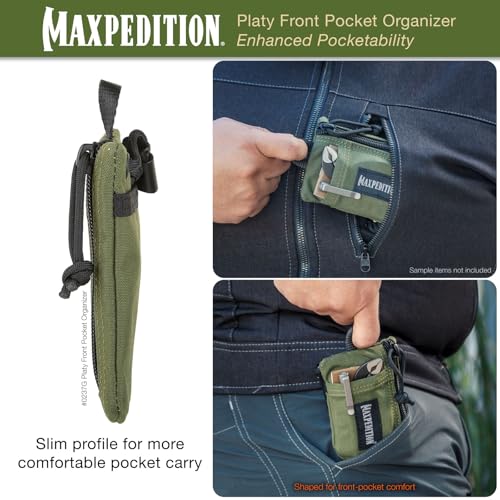 Image of MAXPEDITION Platy Pocket Organizer, Durable EDC Tool Pouch for Men, Neck Wallet with Paracord Lanyard, Holds Flashlight, Multitool, Pen, Notebook