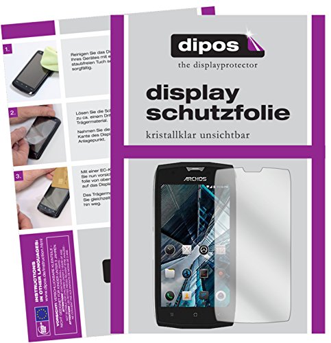 dipos I 2X Schutzfolie klar kompatibel mit Archos Sense 50 X Folie Bildschirmschutzfolie