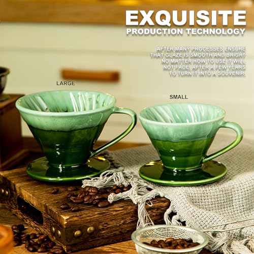 Aroplor Ceramic Pour Over Coffee Dripper 01 Ceramic Coffee Maker With 1 Hole,Hand Drip Cone Coffee Filter,Easy Brewing,For 1-2 People  thumb #1