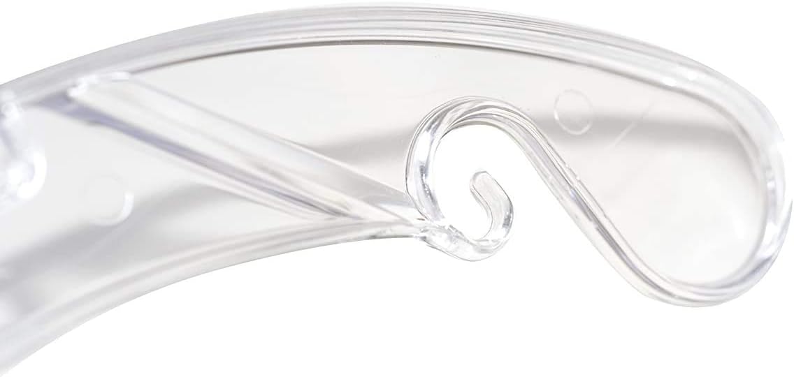 NAHANCO 17" Medium Weight Plastic Shirt Hanger, Clear (Pack of 100), Made in USA