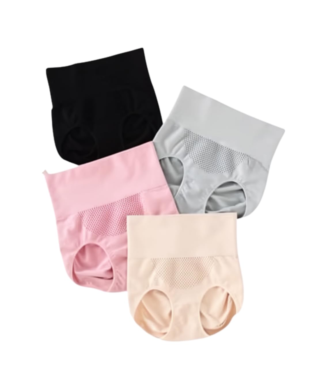 High Waist Tummy Control Shapewear Panty for Women Seamless Body Shaper Briefs 4-in-1 Thigh & Hip Slimming, Pack of 4 Multicolour-image-30