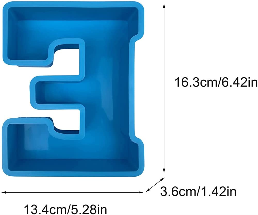 Jinlaili Résine Moules, Alphabet Nombre Silicone Moule