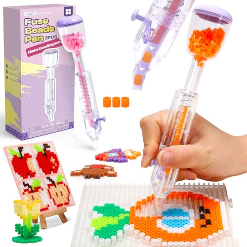 Caydo 2Pack 5mm Fuse Bead Pen Fuse Beads Dispenser for Home DIY Decor