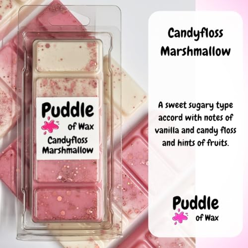 Puddle of Wax - Candyfloss Marshmallow Soy Wax Melt Snap Bar - 50 Grams - Vegan Friendly - Made in the UK - Image 3