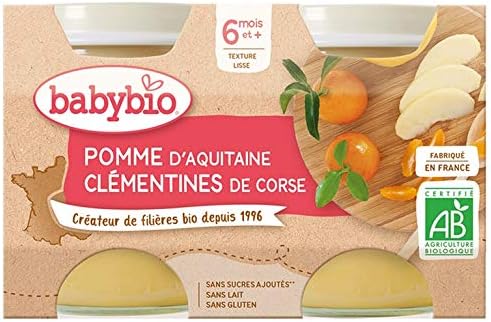 Babybio Petits Pots Pot Pomme D Aquitaine Clementine De Corse 2 X 130 G 6 Mois Bio 0 26 Kg 1 Unite Pack De 6 Amazon Fr Epicerie