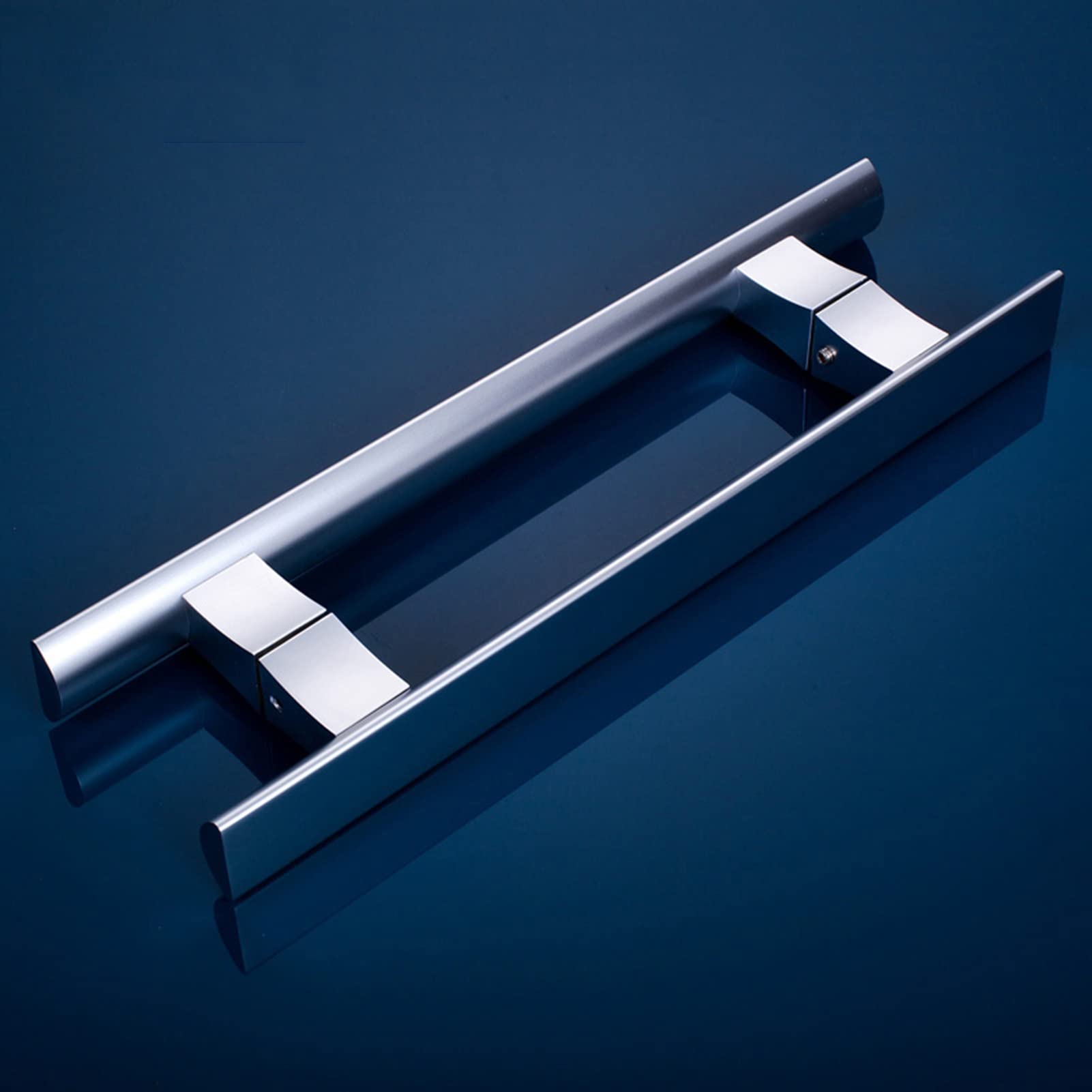 Poignée de porte coulissante en H double face pour salle de bain